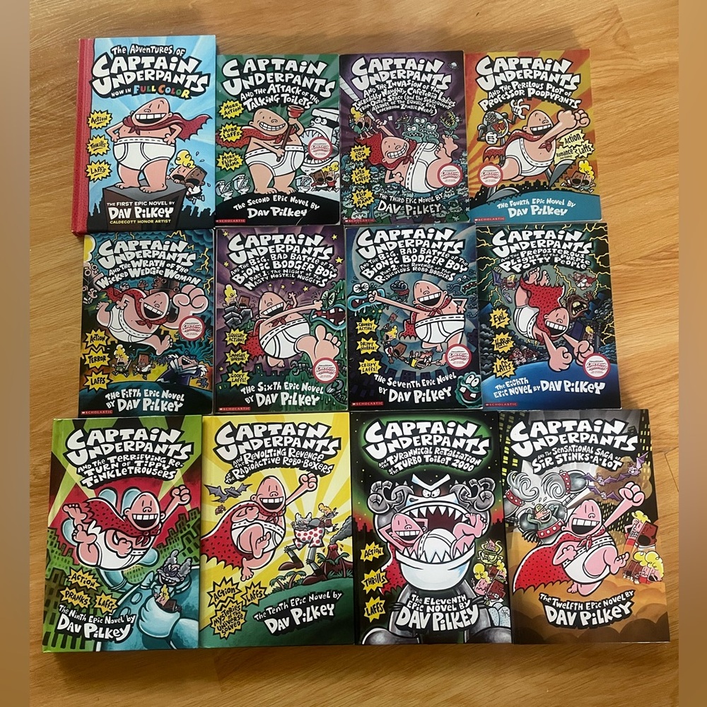 Captain Underpants Books 1-12 Collection